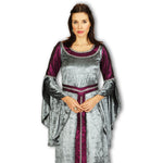 Hofdame Mittelalter Kostüm für Damen | Silber Bordeaux