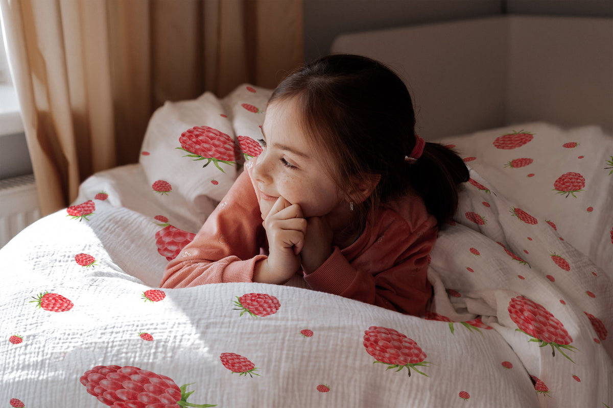 "Himbeeren" Premium Kinderbettwäsche