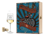 Stölzle Lausitz Weingläser mit Gravur "Motorcycles" Design im Set