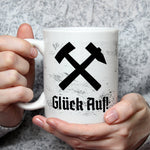 Bedruckte Tasse mit Spruch Glück Auf!