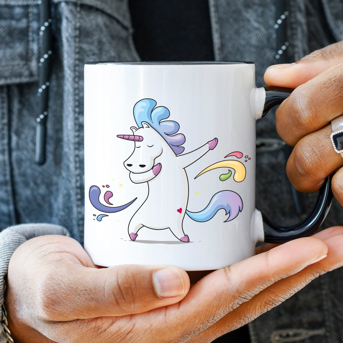 Bedruckte Tasse mit Motiv Einhorn