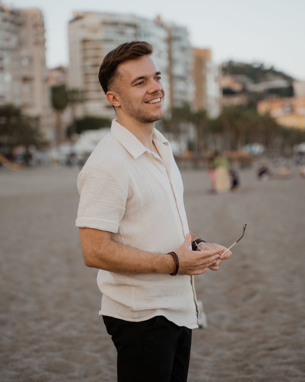 Musselinhemd Herren Kurzarm "Carlos"