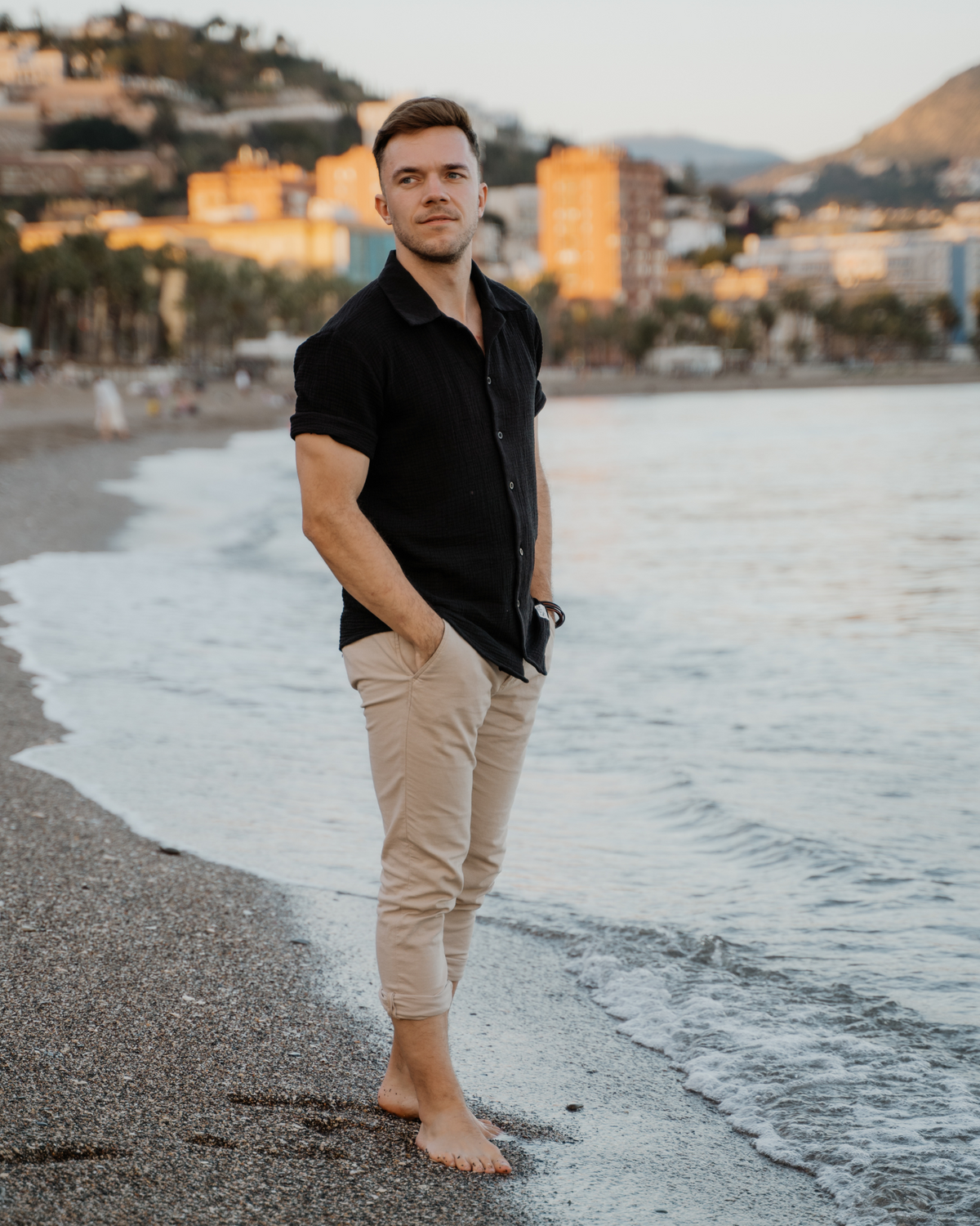 Musselinhemd Herren Kurzarm "Carlos"