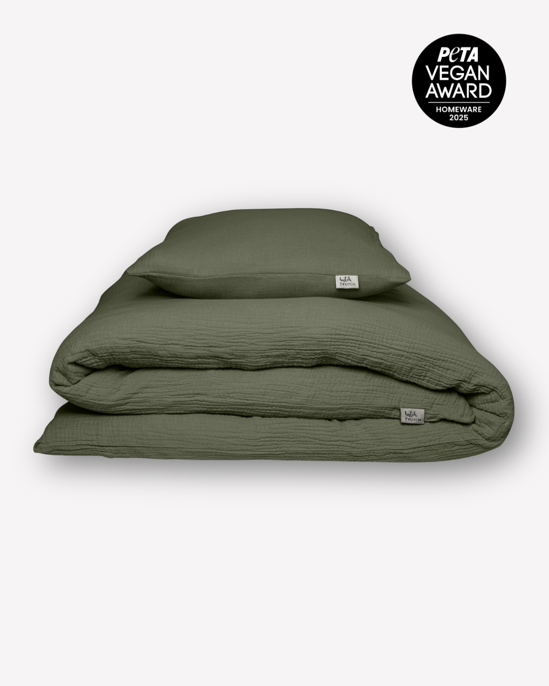 Musselin-Bettwäsche "Eliane" • Olive Green