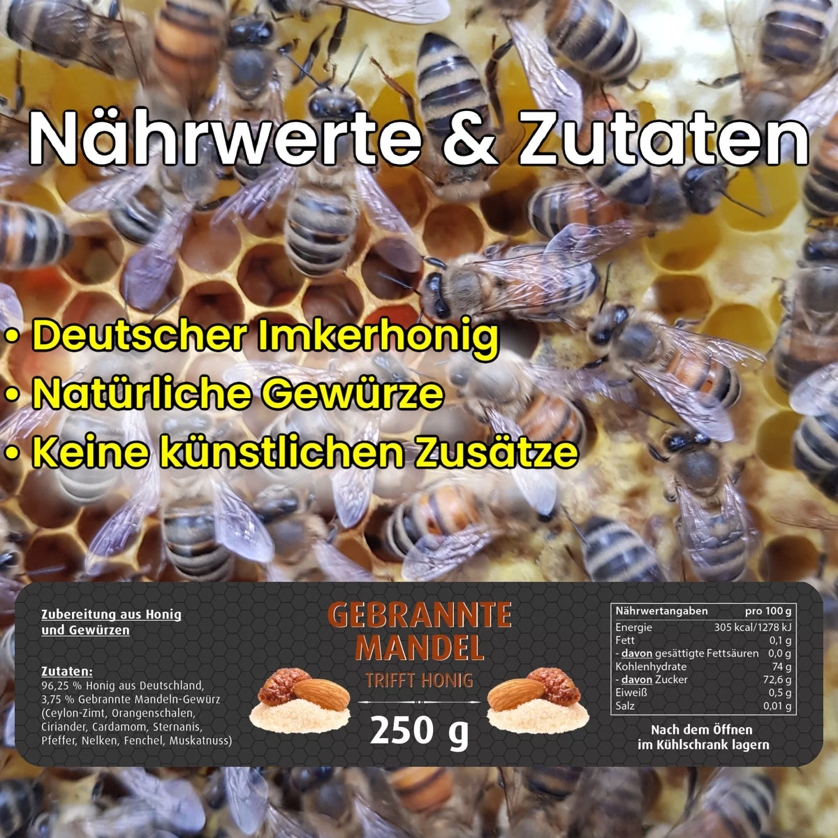 Honig-Geschenkpaket mit zwei Gläsern