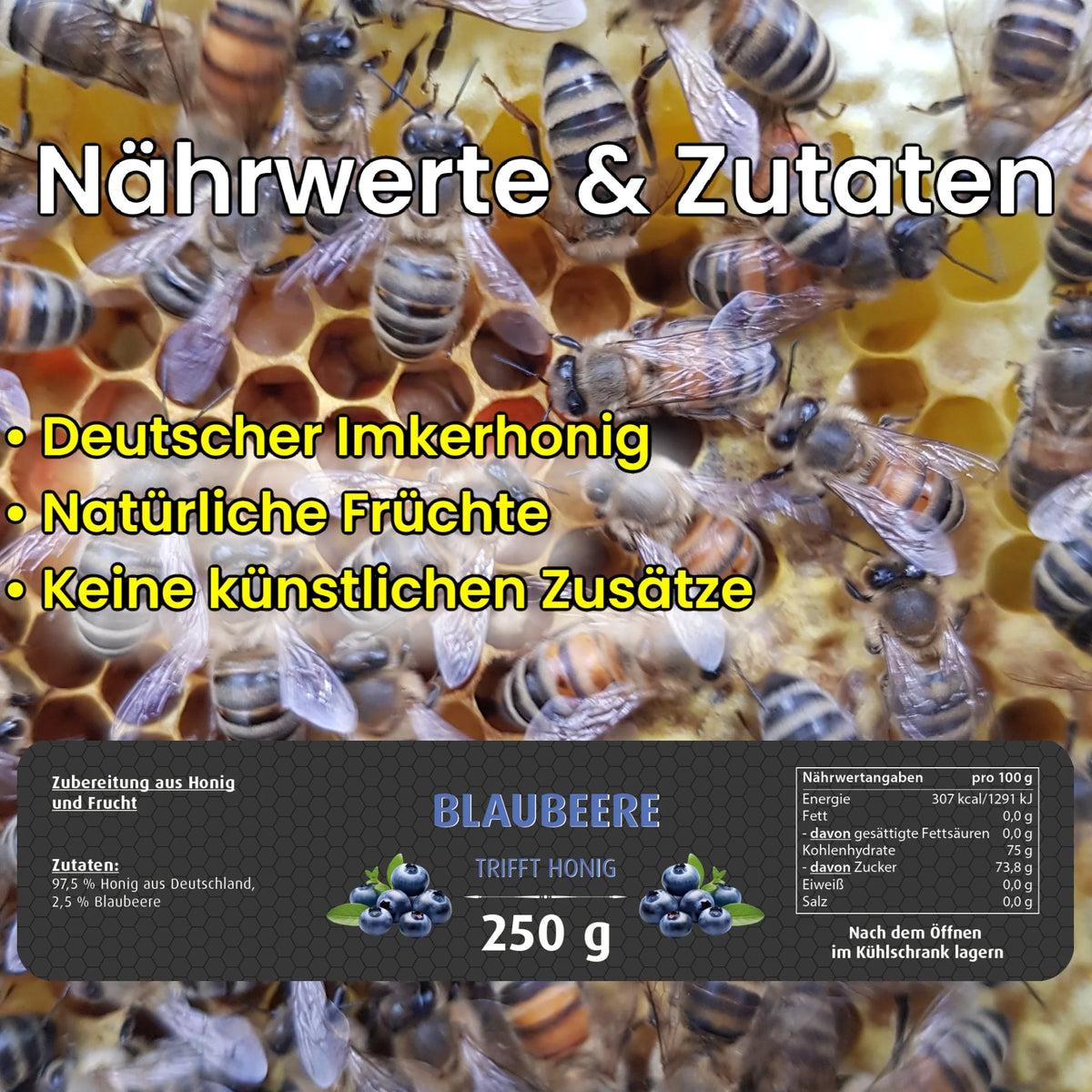 Honig-Geschenkpaket mit zwei Gläsern