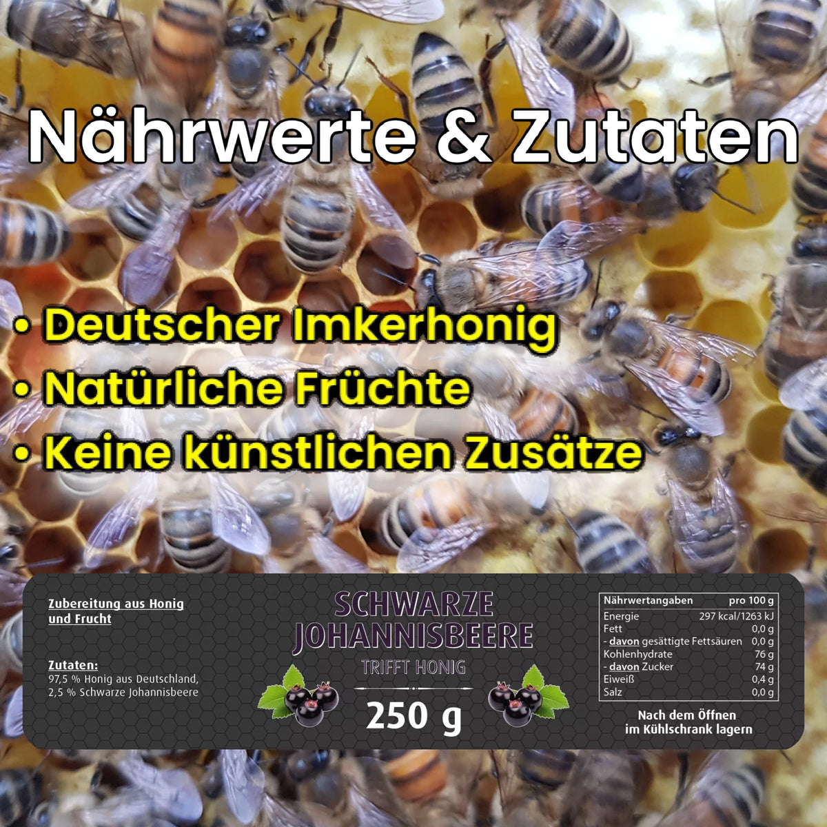 Honig-Geschenkpaket mit zwei Gläsern