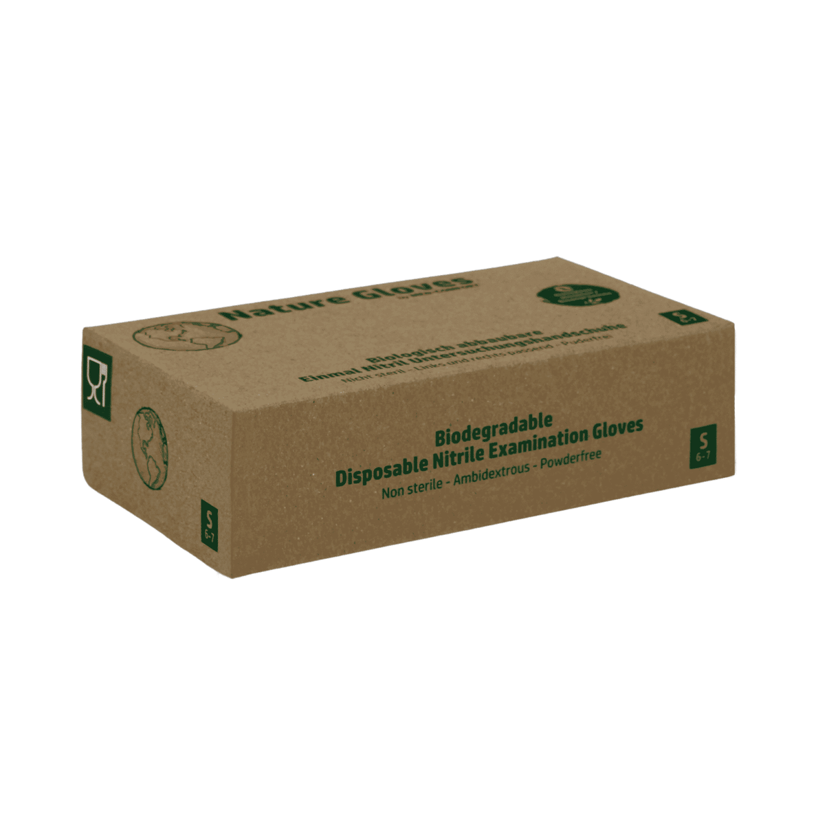 AMPri Nature Gloves Nitrilhandschuhe Biologisch abbaubar, Grün | Box (100 Stück) Namma Markt