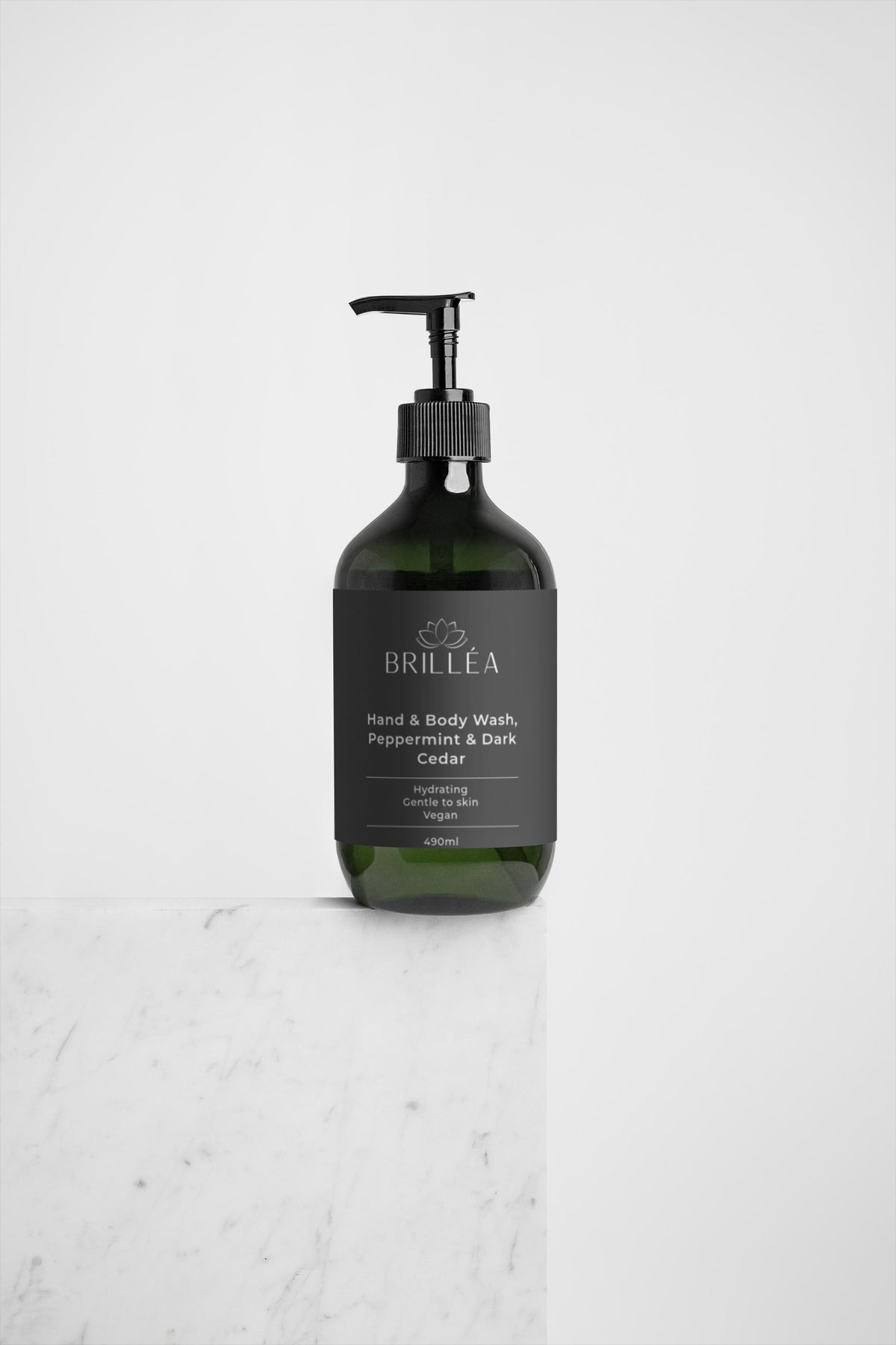 Naturseife Hand & Body Pfefferminze & Dunkle Zeder - 490ml