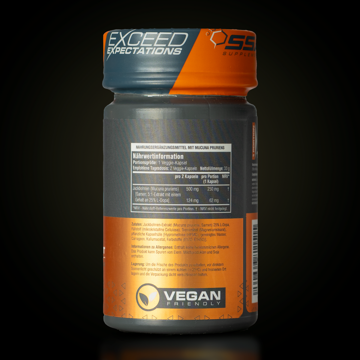 Juckbohnen Neuro Dopa - SSA Supplements - 60 Veggie Kapseln