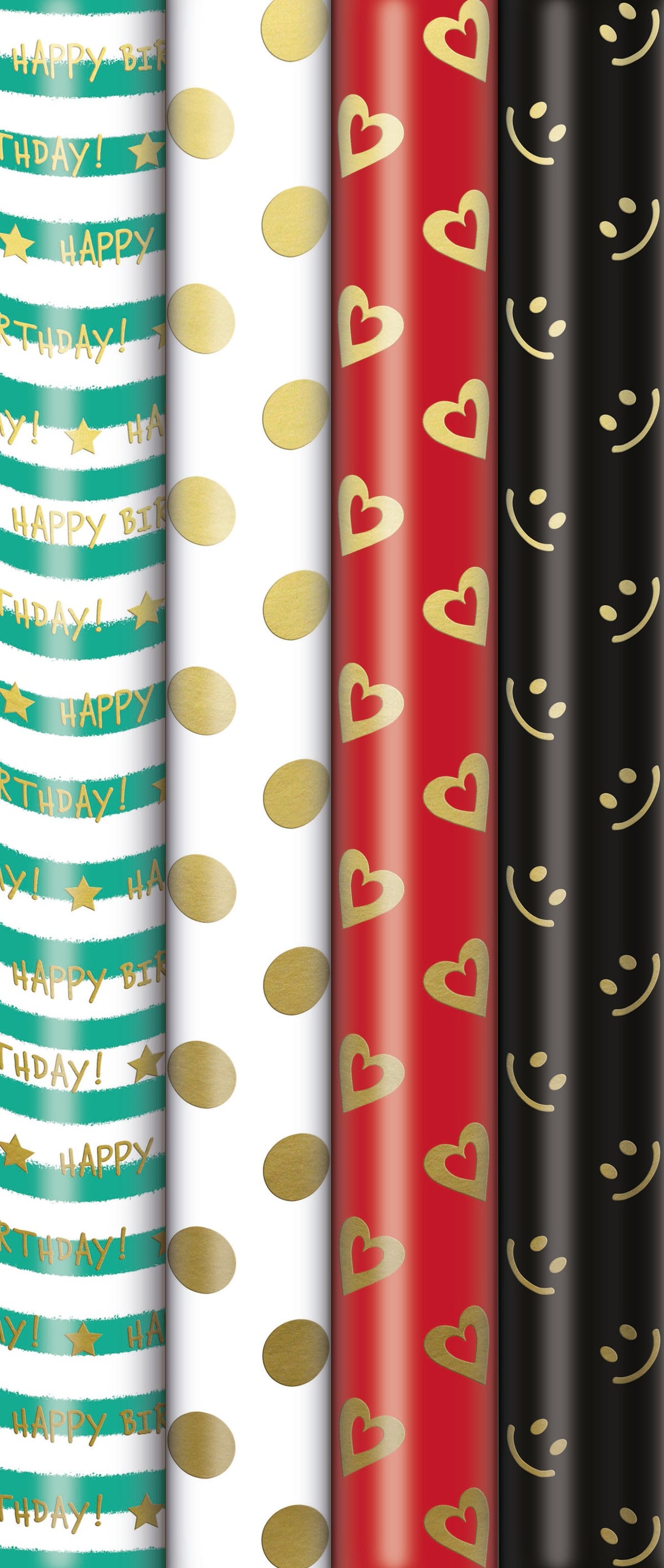 Geschenkpapier "Foil Finesse" farblich sortiert | 150 x 70 cm