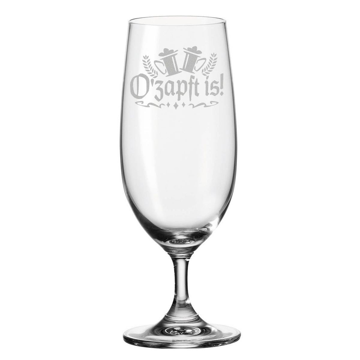 Stölzle Lausitz Bierglas mit Gravur "O'zapft is!"