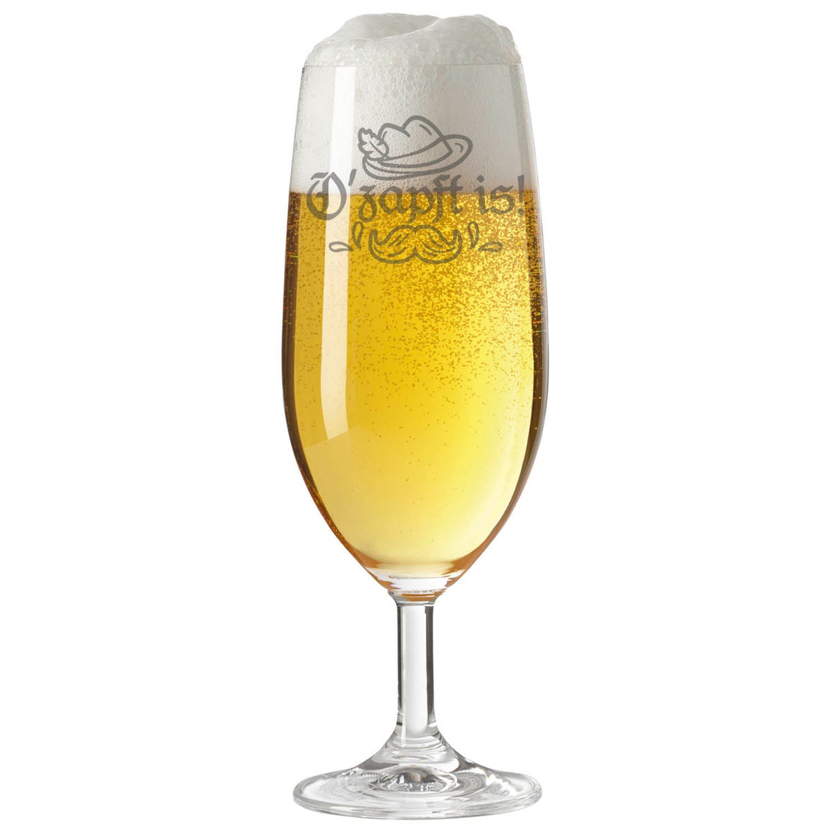 Stölzle Lausitz Bierglas mit Gravur "O'zapft is!"