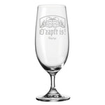 Stölzle Lausitz Bierglas mit Gravur "O'zapft is!" mit Namen