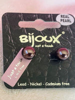 Ohrringe Echte Perle 10mm Durchmesser Brombeer Pin - von Bijoux 9059503