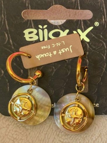 Ohrringe Gold Kreuz 3D Bijoux 8101500