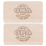 Frühstücksbrettchen Oma + Opa sind die Besten im Set