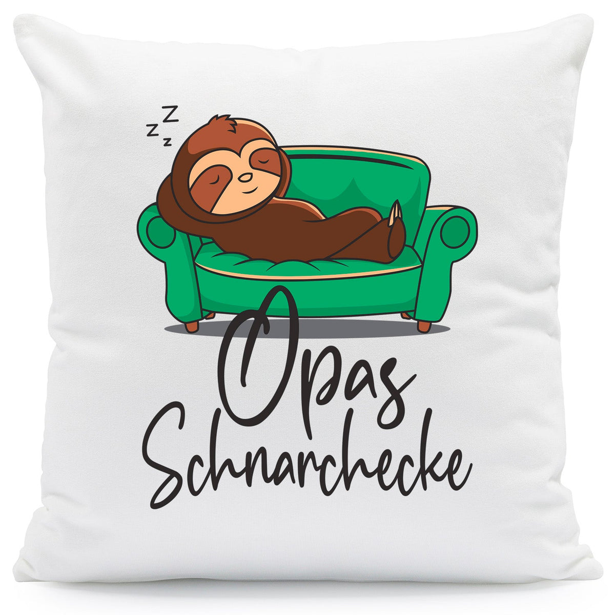 Bedrucktes Kissen mit Motiv Schnarchecke