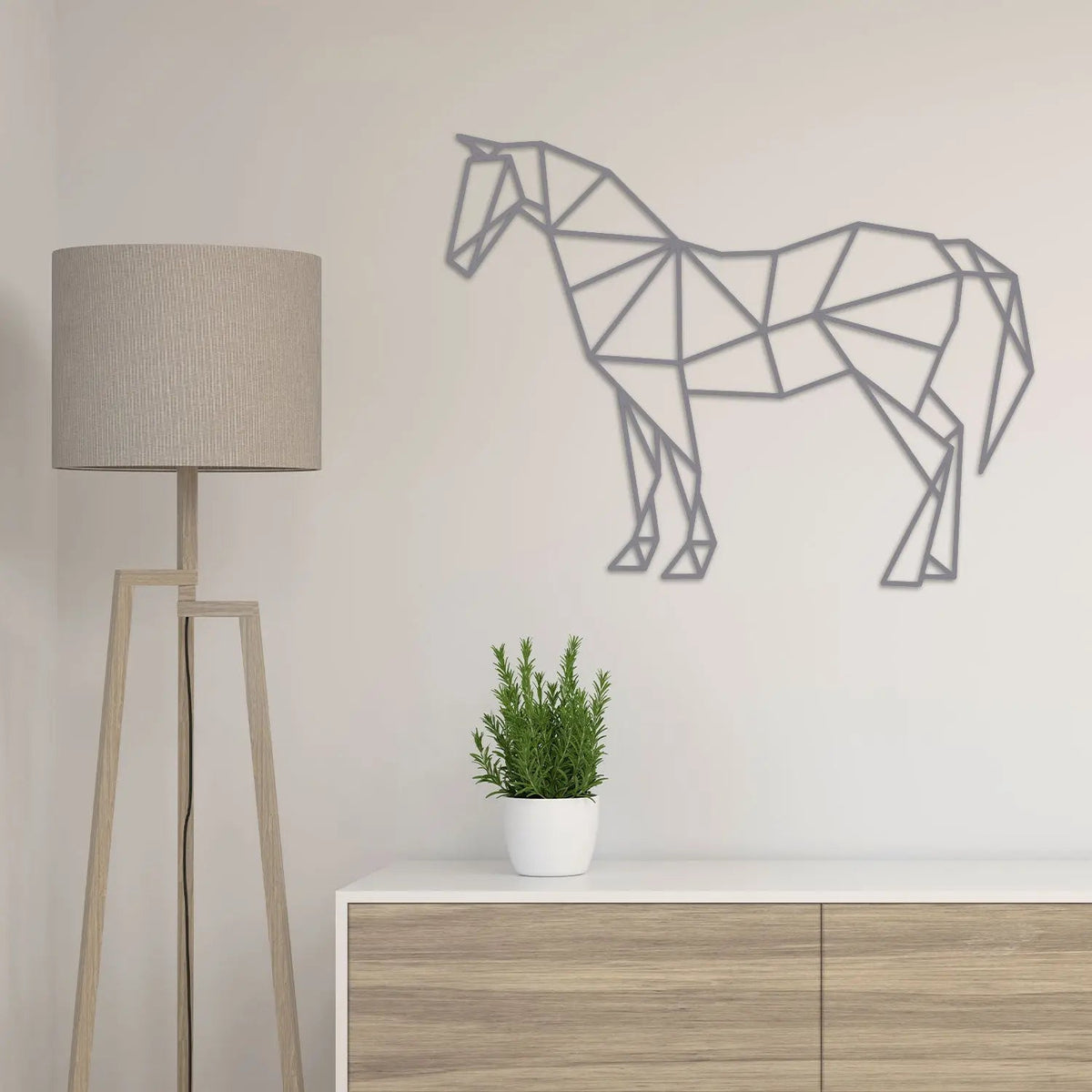 Origami Pferd aus Holz -