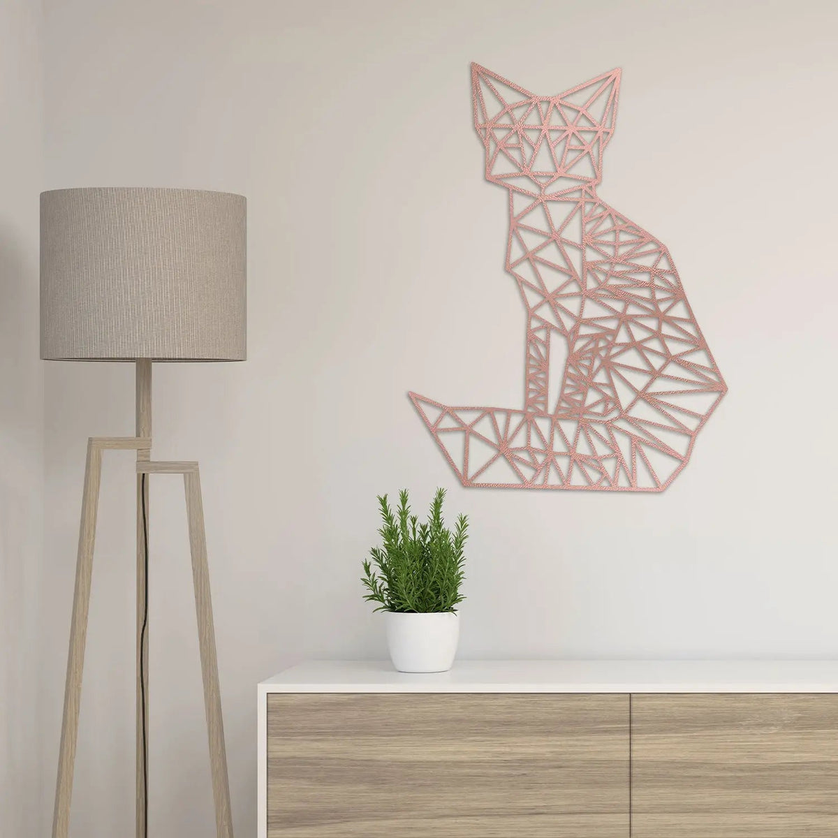 Origami Fuchs aus Holz -