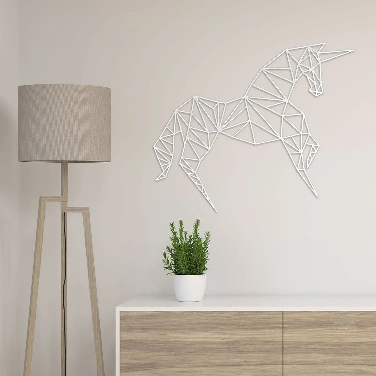 Origami Einhorn aus Holz -