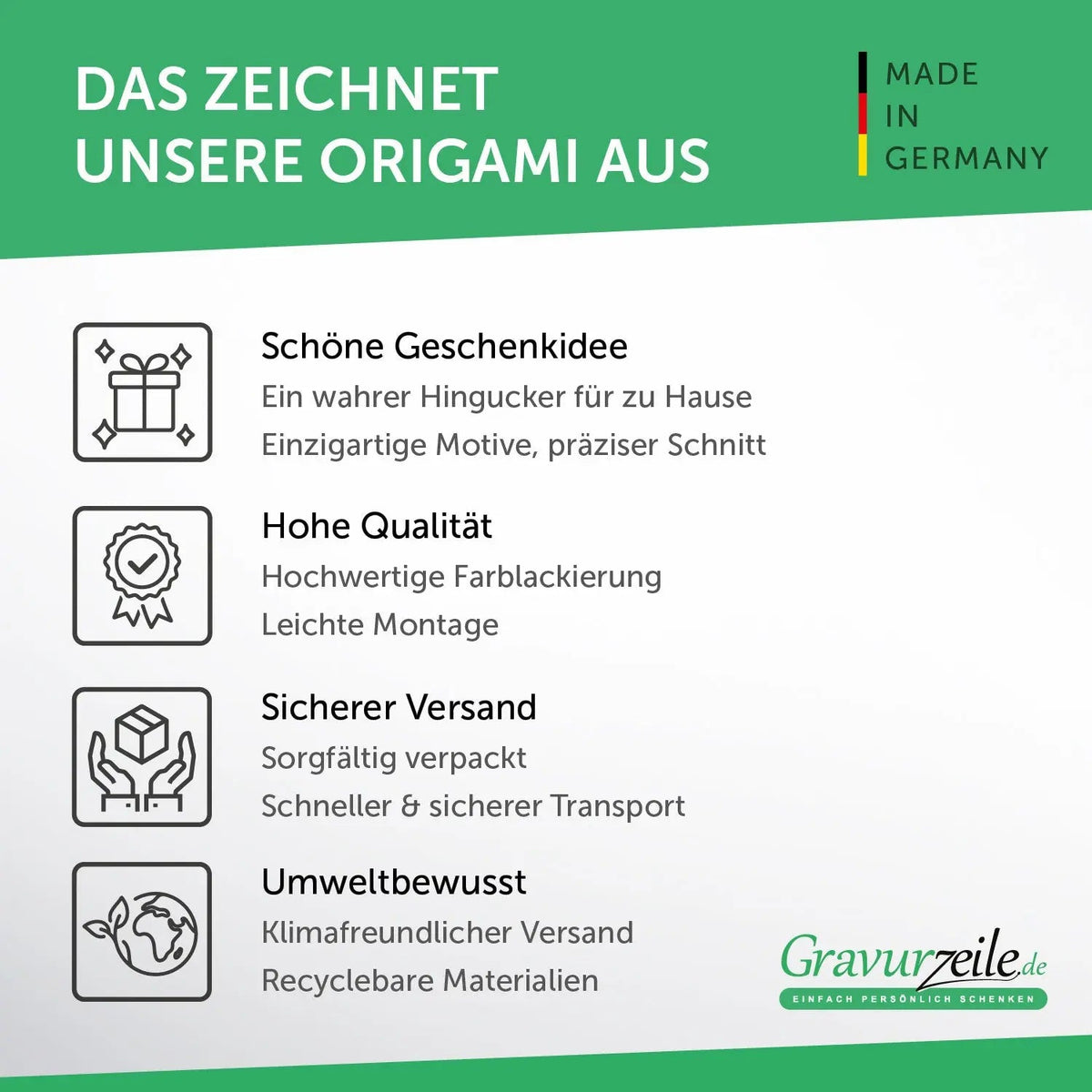 Origami Einhorn V2 aus Holz -