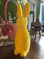 Osterhase stehend Flock-Kunststoff Gelb ca. 30cm hoch