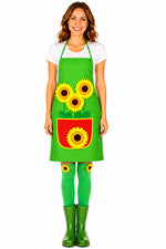 Halterlose Strümpfe "Sonnenblume" - 414011 | Grün