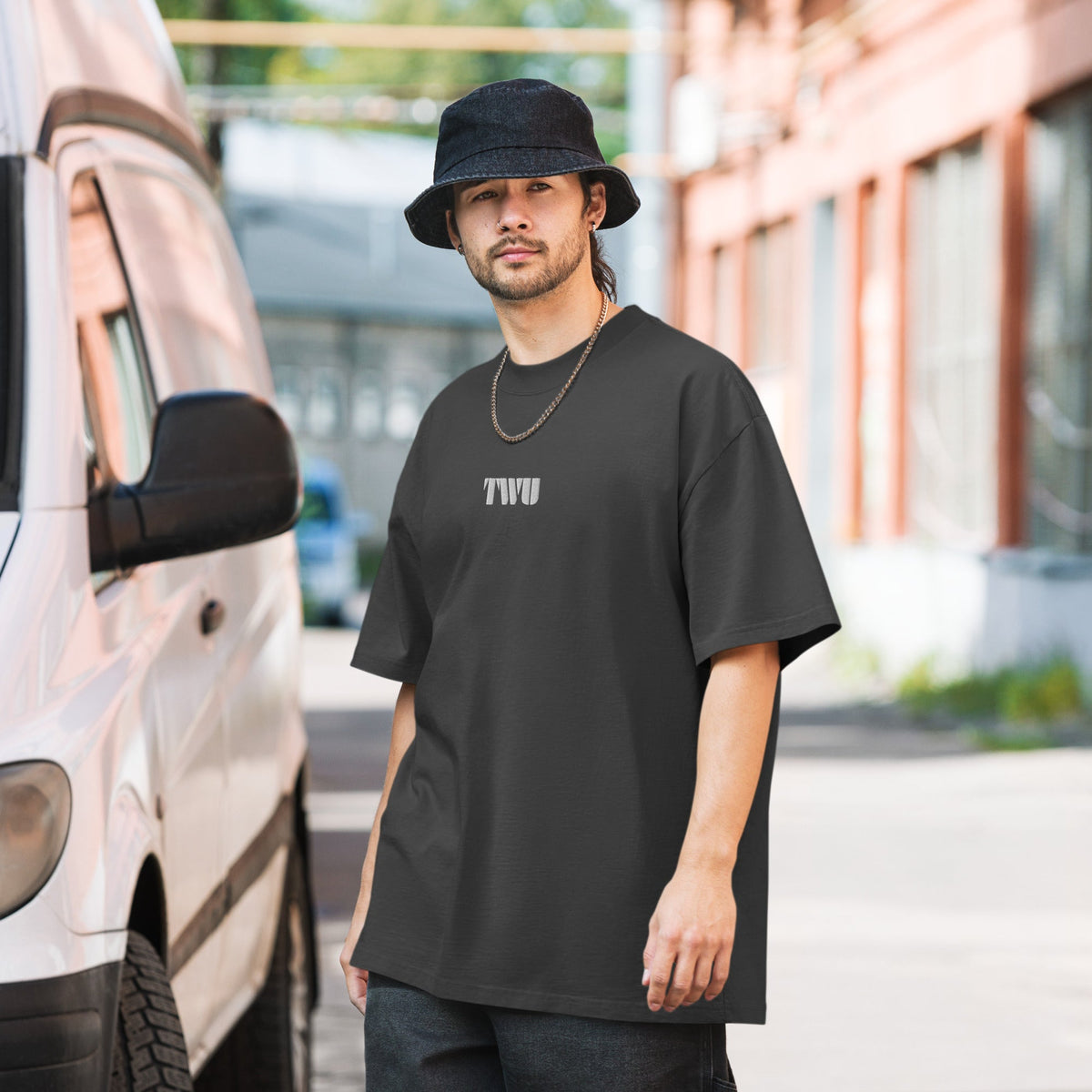 Oversized Faded T-Shirt 'TWU'