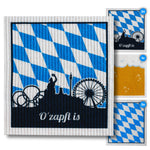 O'Zapft Is - Spültücher bedruckt Set (5x) als Wiesn Souvenir