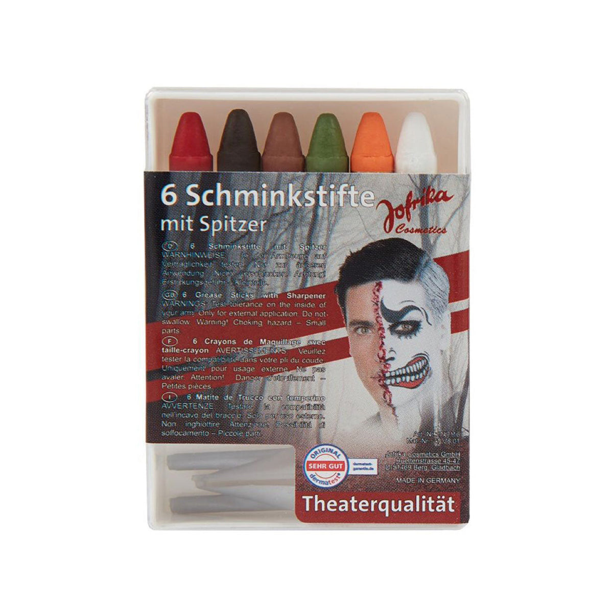 6 Schminkstifte "Halloween" | mit Spitzer