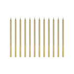 Geburtstagskerzen 14 cm | 12 Stk. - Glatt Gold