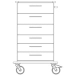 Novocal Pflege- und Arbeitswagen Fahrgestell bestehend aus einer  durchgehenden Vollkunststoffplat | Packung (1 Stück)