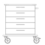 Novocal Pflege- und Arbeitswagen Fahrgestell bestehend aus einer durchgehenden Vollkunststoffplatt | Packung (1 Stück)