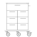 Novocal Pflege- und Arbeitswagen Fahrgestell bestehend aus einer durchgehenden Vollkunststoffplatt | Packung (1 Stück)