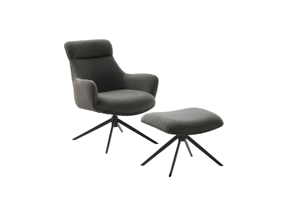 PELION Loungesessel inkl. Hocker