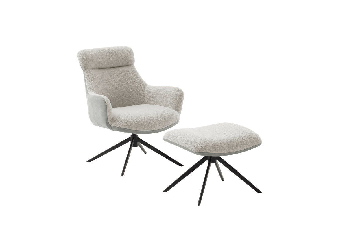 PELION Loungesessel inkl. Hocker
