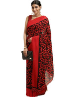 Red & Black Saree