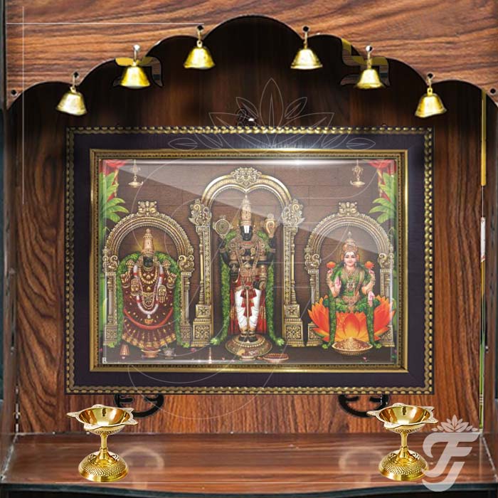 PHOTO FRAME BALAJI WITH PADMAVATHI & LAKSHMI - MEDIUM product image 1
