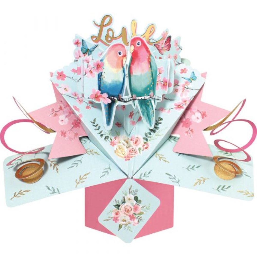 Grußkarte PopUp "Love" Love Birds