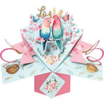 Grußkarte PopUp "Love" Love Birds