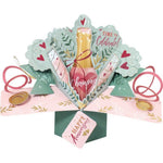 Grußkarte PopUp "Happy Anniversary" Champagner