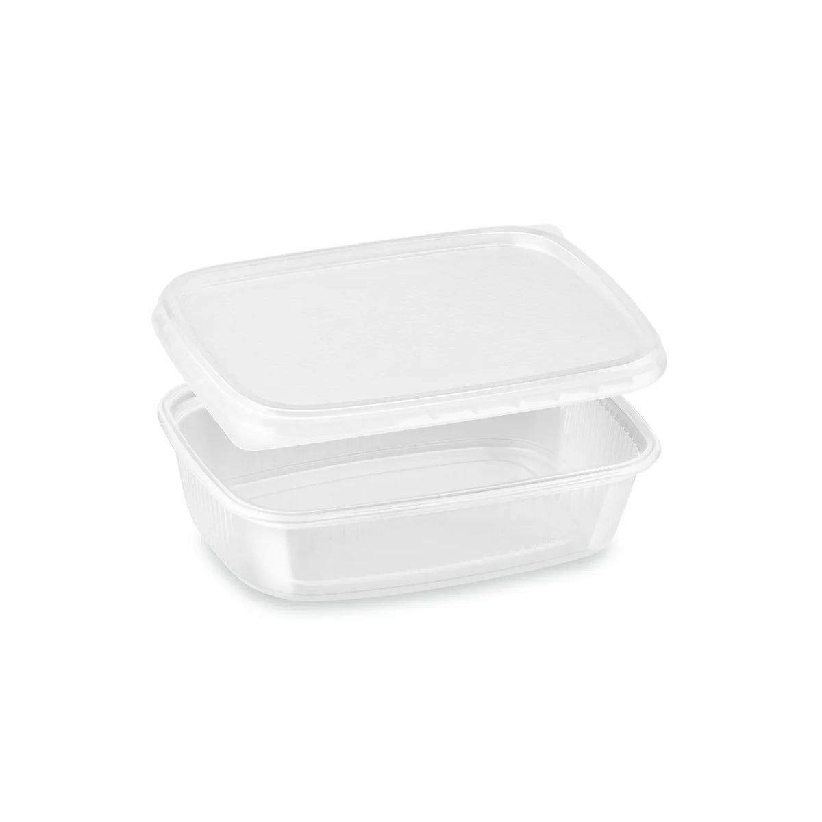 Rechteckbecher (PP) klar 125ml + Deckel [250 Sets]