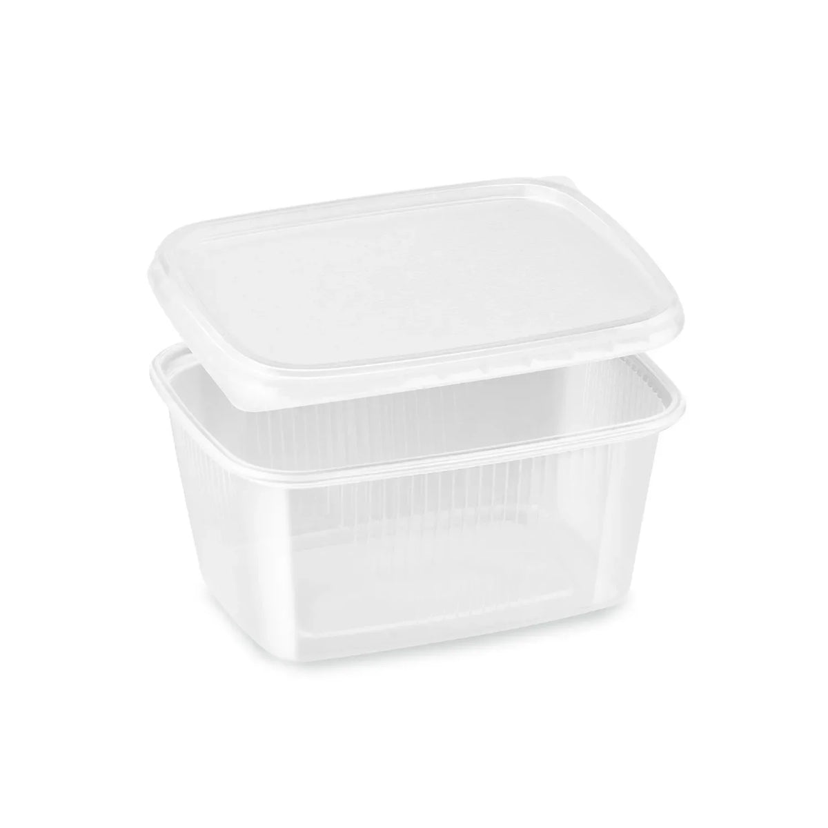 Rechteckbecher (PP) klar 250ml + Deckel [250 Sets]