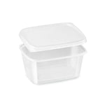 Rechteckbecher (PP) klar 250ml + Deckel [250 Sets]