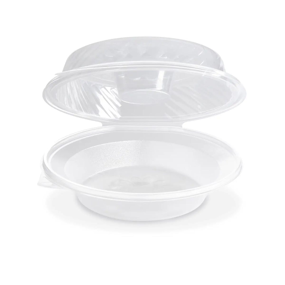 Salatschale (PP) mit Dipfach im Domdeckel klar 1600ml