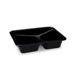 Menü-Schale (PP) Reware Lunch wiederverwendbar 3-geteilt schwarz 227 x 178 x 49 mm