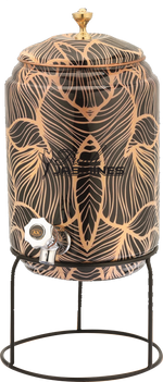COPPER MEENA PRINT 4.5LTR WATER DISPENSER WITH STAND AND TAP-2 product image 1
