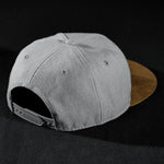 Snapback Cap - Grey & Suede