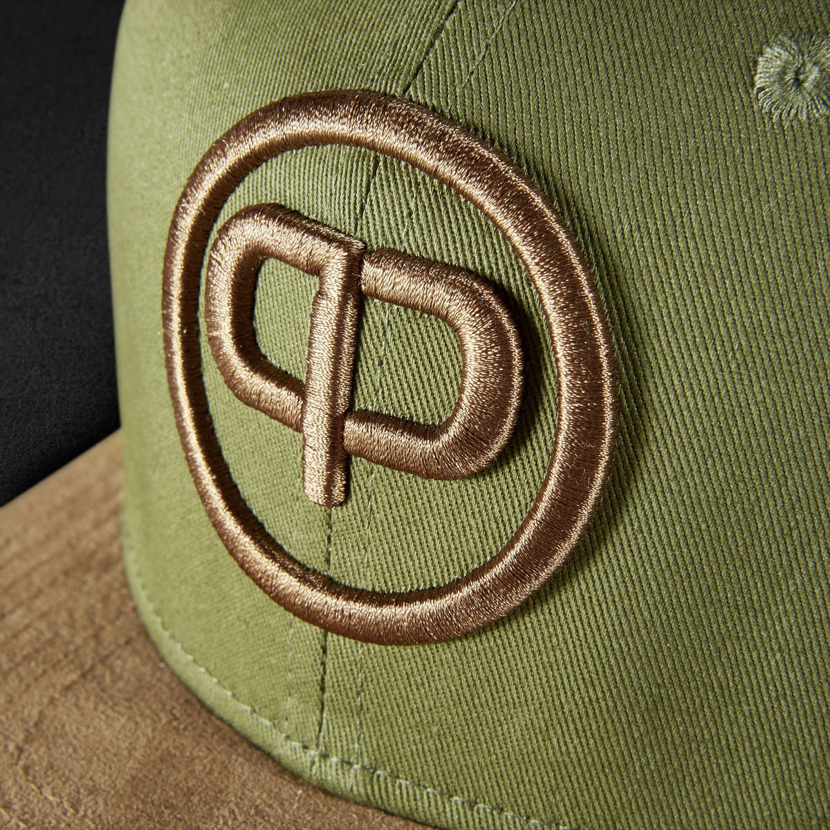 Snapback Cap - Khaki & Suede
